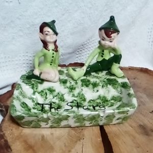 Mid century vintage Holland mold pixie elf ashtray